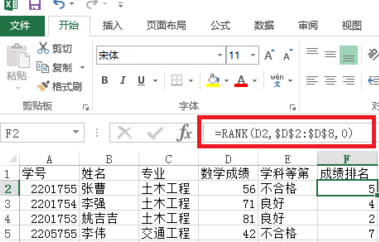 excel怎么来自使用rank函数
