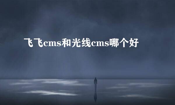 飞飞cms和光线cms哪个好