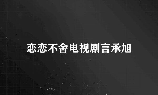 恋恋不舍电视剧言承旭