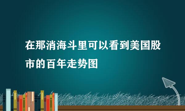 在那消海斗里可以看到美国股市的百年走势图