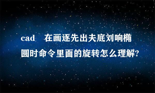 cad 在画逐先出夫底刘响椭圆时命令里面的旋转怎么理解?