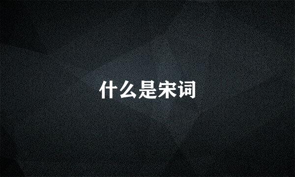 什么是宋词