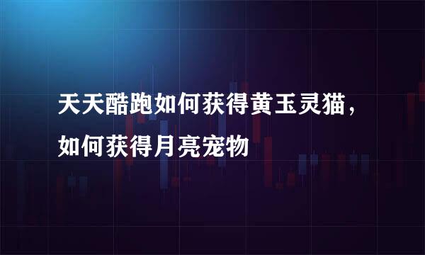 天天酷跑如何获得黄玉灵猫，如何获得月亮宠物