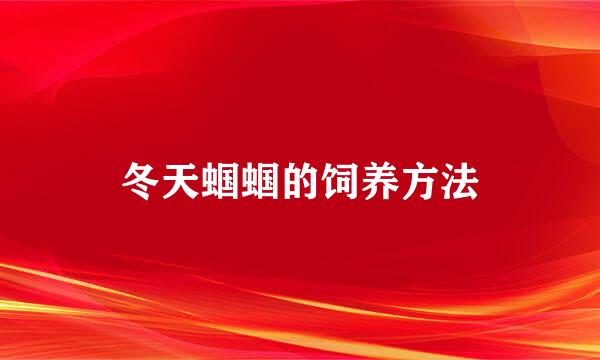 冬天蝈蝈的饲养方法