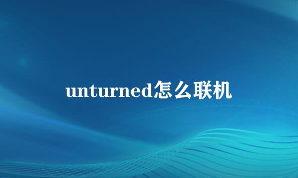 unturned怎么联机