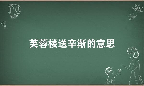 芙蓉楼送辛渐的意思