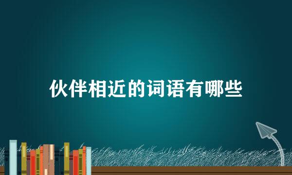 伙伴相近的词语有哪些