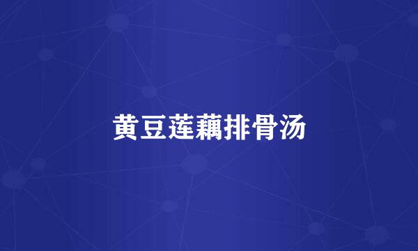 黄豆莲藕排骨汤