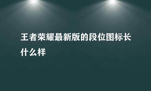 王者荣耀最新版的段位图标长什么样