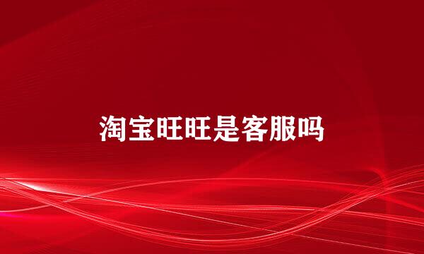 淘宝旺旺是客服吗