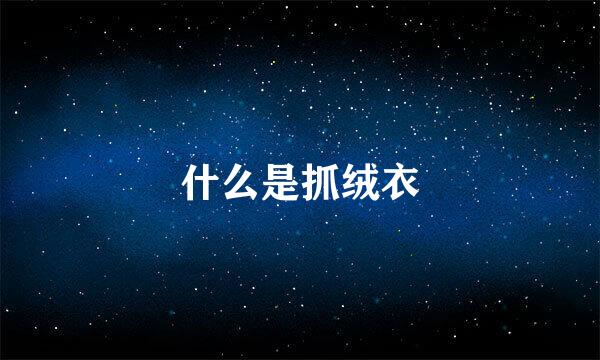 什么是抓绒衣