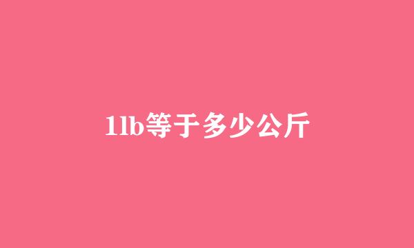 1lb等于多少公斤
