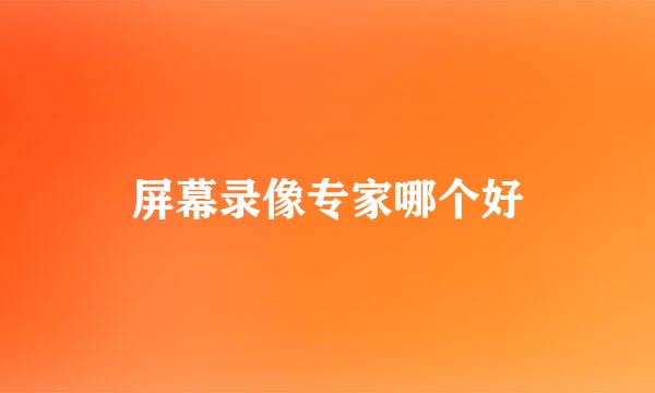 屏幕录像专家哪个好