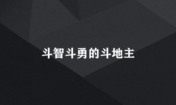 斗智斗勇的斗地主