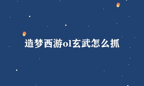 造梦西游ol玄武怎么抓