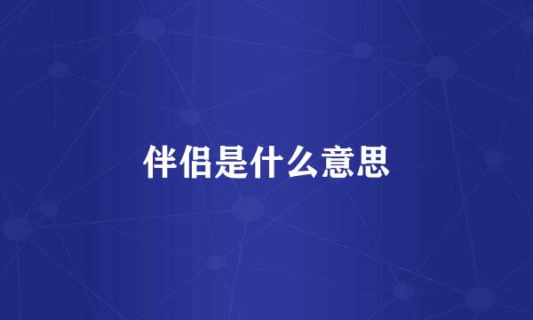 伴侣是什么意思