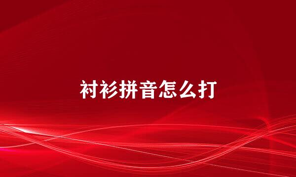 衬衫拼音怎么打