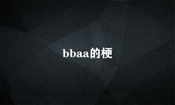 bbaa的梗