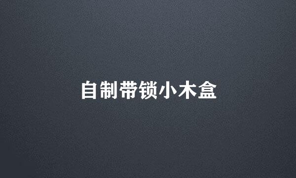自制带锁小木盒
