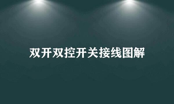 双开双控开关接线图解