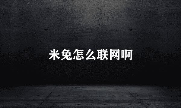米兔怎么联网啊