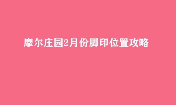摩尔庄园2月份脚印位置攻略