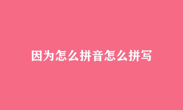 因为怎么拼音怎么拼写