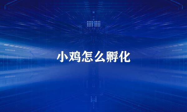 小鸡怎么孵化