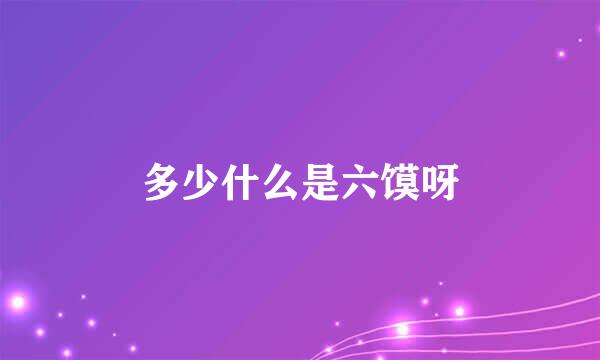 多少什么是六馍呀