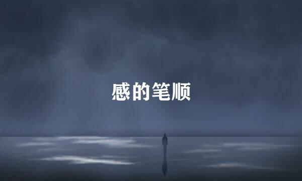感的笔顺