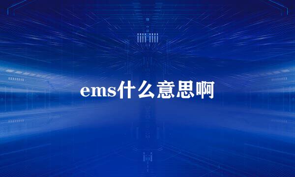 ems什么意思啊