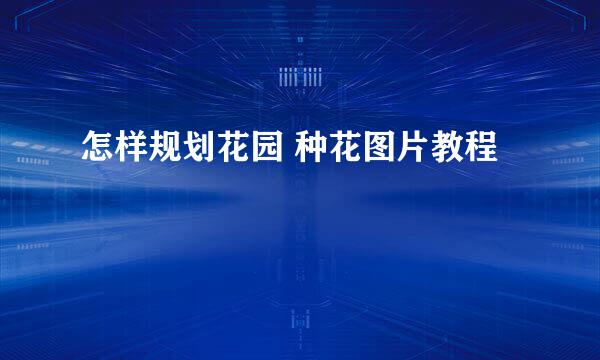 怎样规划花园 种花图片教程