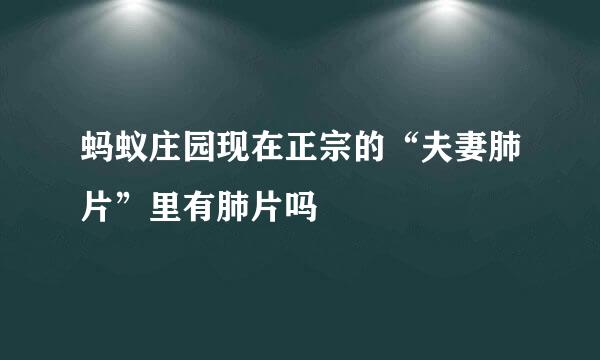 蚂蚁庄园现在正宗的“夫妻肺片”里有肺片吗