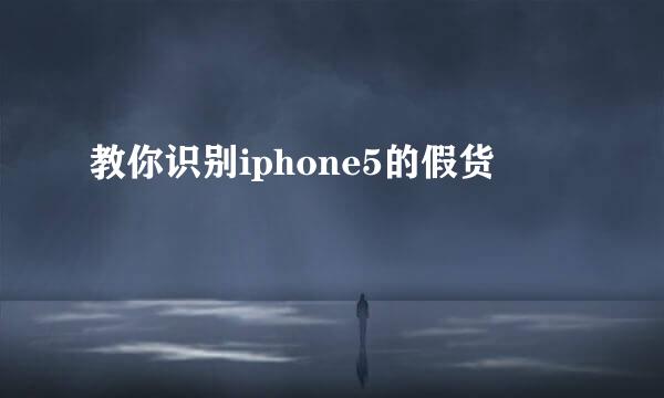 教你识别iphone5的假货