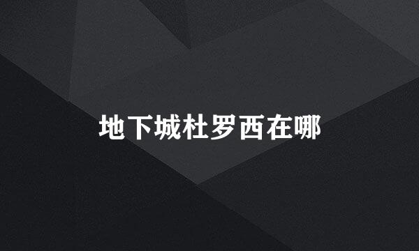 地下城杜罗西在哪