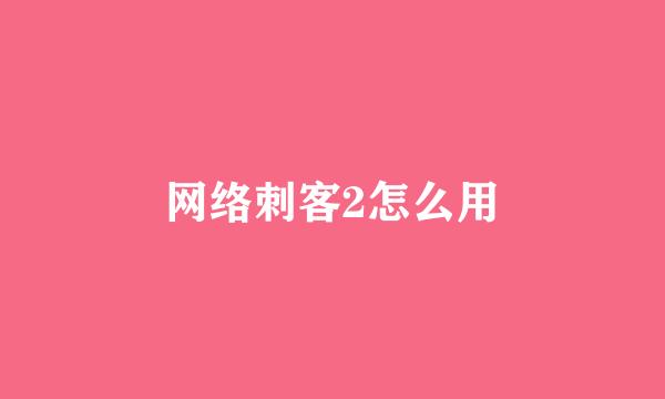 网络刺客2怎么用