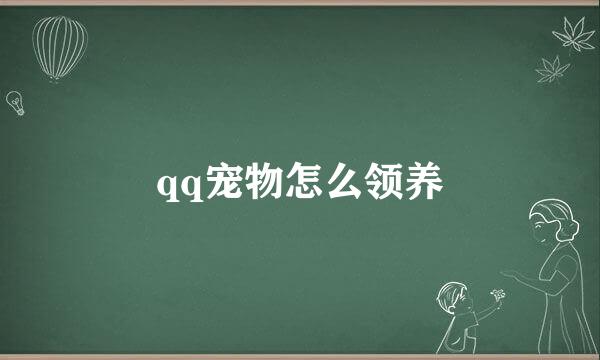 qq宠物怎么领养