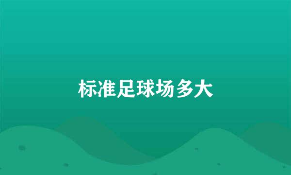 标准足球场多大