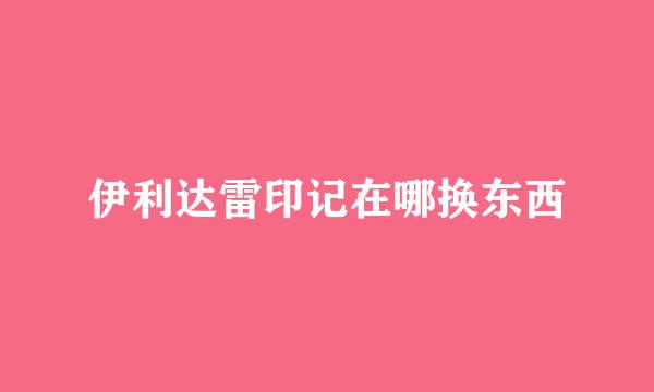 伊利达雷印记在哪换东西