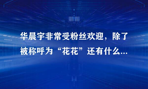华晨宇非常受粉丝欢迎，除了被称呼为“花花”还有什么其他的昵称吗