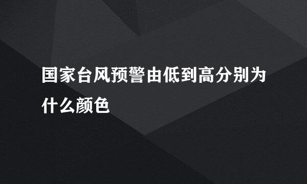国家台风预警由低到高分别为什么颜色