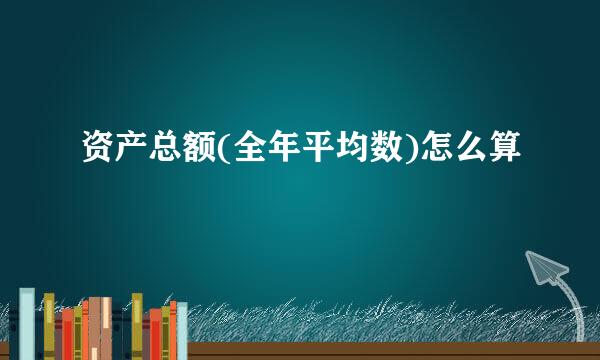 资产总额(全年平均数)怎么算