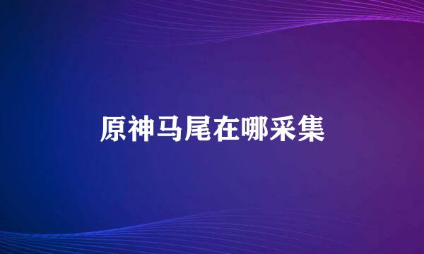 原神马尾在哪采集