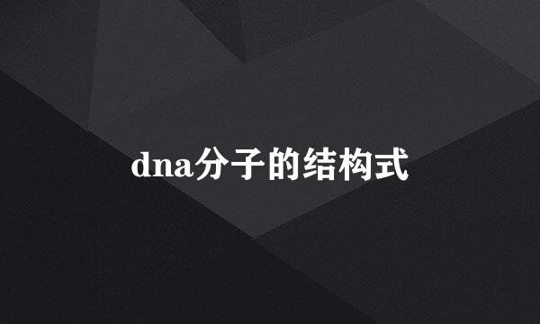 dna分子的结构式