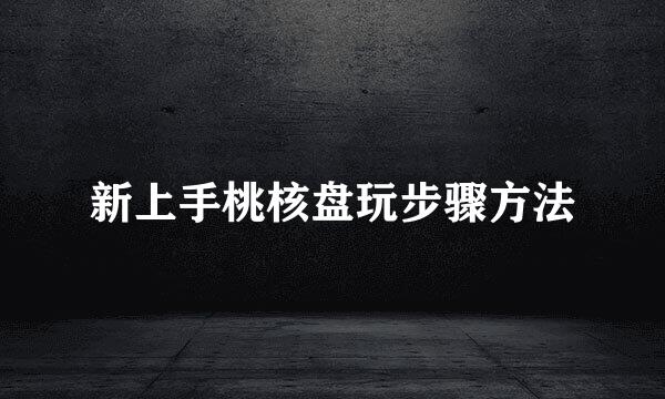 新上手桃核盘玩步骤方法