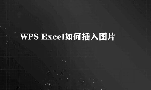 WPS Excel如何插入图片