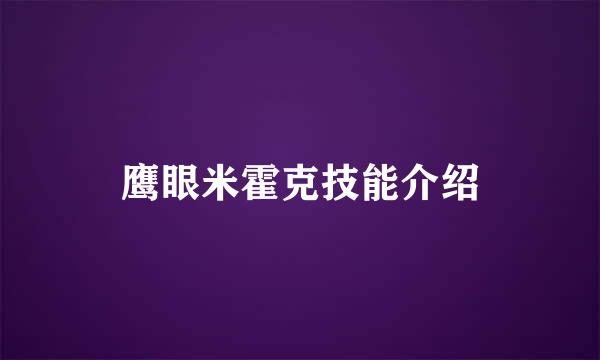 鹰眼米霍克技能介绍