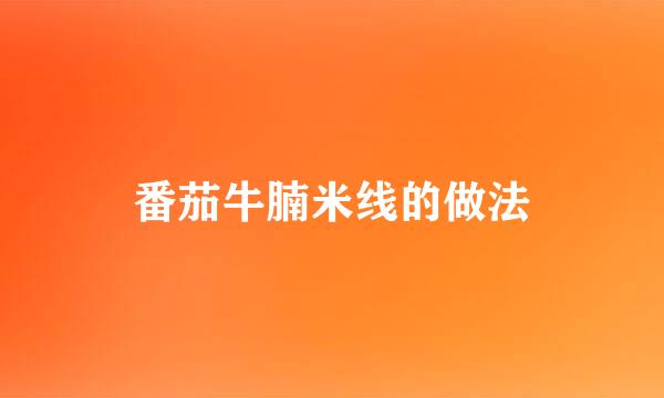 番茄牛腩米线的做法