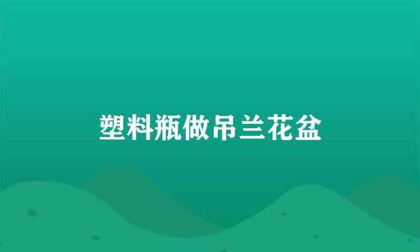 塑料瓶做吊兰花盆