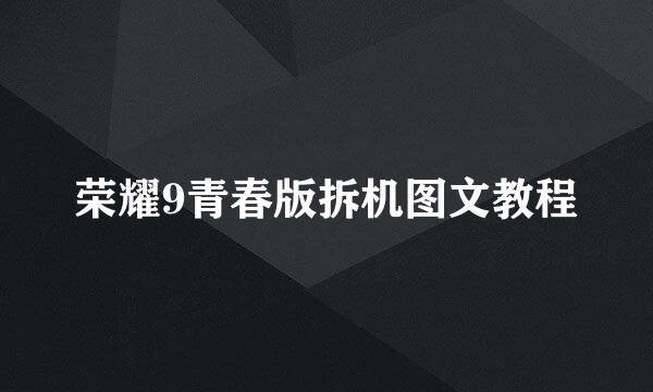 荣耀9青春版拆机图文教程